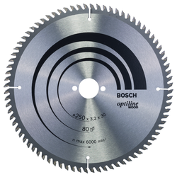 Bosch List kružne testere Optiline Wood 2608640660, 250 x 30 x 3,2 mm, 80