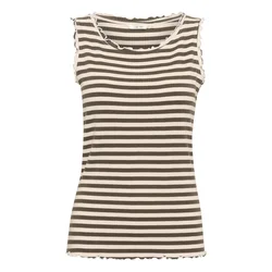 Cream Top Ribba bež/črna