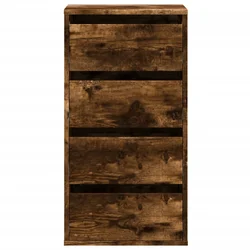 Kutna komoda s ladicama boja staro drvo 40x41x76 cm drveni