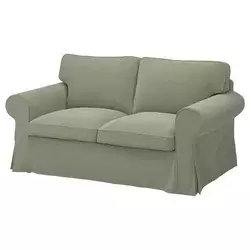 EKTORP Sofa dvosed, Hakebo sivozelena