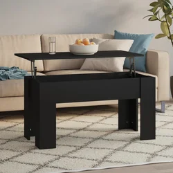 Stolić za kavu crni 101x49x52 cm od konstruiranog drva