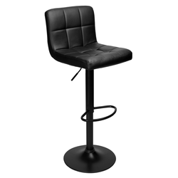 ShopJK BARSKI STOL ARAKO BLACK EKO USNJA BEL