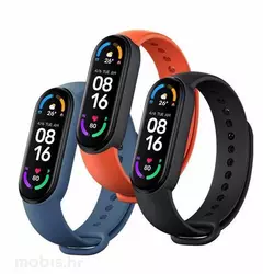 Narukvica XIAOMI za Mi Smart Band 6/3kom/Podesiva dužina:15-22 cm/crna, narandžasta, plava