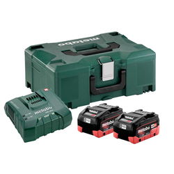 METABO Baterijski paketi (LiHD 2x 8.0 Ah) + polnilec in Metaloc kovček