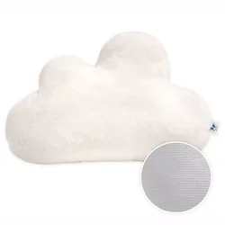 Vzglavnik CLOUD siv s plišem