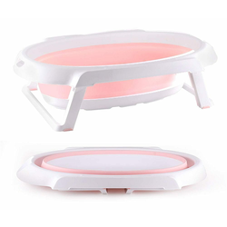 ECO TOYS Sklopiva kadica za bebe sa odvodom - Pink