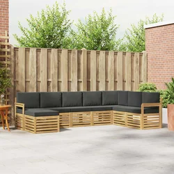 Set vanjskih sofa 8 pcs Bijela i antracit 306 x 187,5 x 73 cm