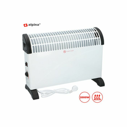 ALPINA električni konvekcijski grelnik/radiator, moč 2000 W, 3 stopnje gretja, termostat, bel