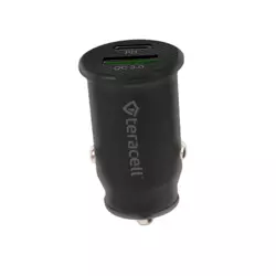 Auto punjac Teracell Evolution TC-10 PD 20W, USB QC3.0 15W sa Lightning kablom crni