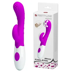 LyBaile Masažni silikonski vibrator s stimulatorjem klitorisa - Pretty Love Arthur