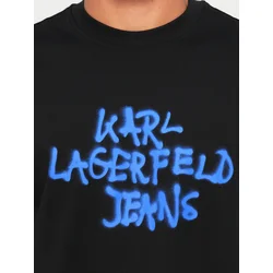 Karl Lagerfeld Jeans Majica B1M17065 Črna Regular Fit
