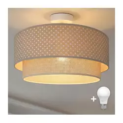 Brilagi-LED Prislonjeni luster BOHO BOBO 1xE27/10W/230V prečnik 40 cm tačkice, bež/krem.