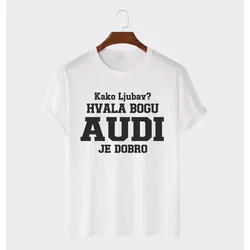 MAFIMI Majica Kako ljubav hvala bogu AUDI je dobro, Bela