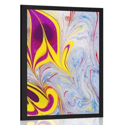 Plakat abstrakcija v stilu Ebra - 20x30 silver