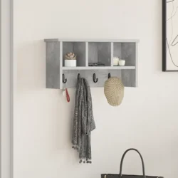 Vješalica za kapute na zidu Zidne Betonski sivi 50 x 16 x 26 cm