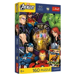 Trefl - Puzzle Marvel: Junak dneva + plakat - 160 kosov