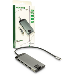 WEBHIDDENBRAND Argus GDC-802 priključna stanica, USB-C 3.1, adapter (88885551)