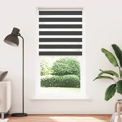 Zavjesa zebra crna 100x200 cm širina tkanine 95,9 cm poliester