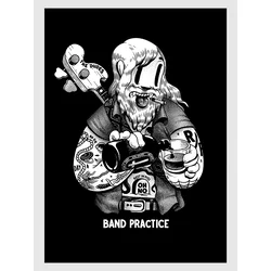 The Dudes Band Practice Unlimited Art Print black