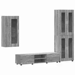 Set TV komoda Zidne FLORIN 3 pcs Siva Sonoma Konstruirano drvo
