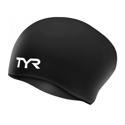 Tyr silicone long swimming cap black