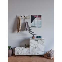 Hanah Home Cipelarnik Evva, 120x76x30 cm, Krem