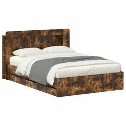 Vidaxl Posteljna konstrukcija s prostorom za shranjevanje 135 x 190 cm