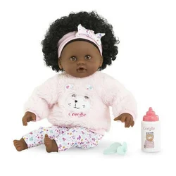 Lutka Bébé Calin Caroline Mon Premier Poupon Corolle s rjavimi pomežikajočimi očmi in 2 dodatki, 30 cm od 18 mesecev
