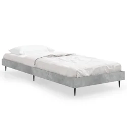 Vidaxl Posteljni okvir betonsko siv 75x190 cm inženirski les