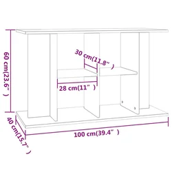 Stalak za akvarij boja hrasta 100x40x60 cm konstruirano drvo