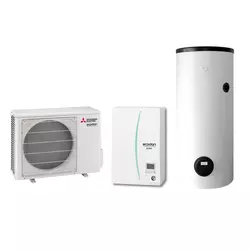 Mitsubishi Electric Ecodan - Set PUHZ-SW50VKA+EHSD-YM9C+PAC-TH011-E + PTV, (PUHZ-SW50VKA/EHSD-YM9C/PAC-TH011-E + PTV)