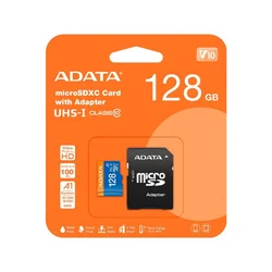A-DATA Memorijska kartica UHS-I MicroSDXC 128GB class 10 + adapter AUSDX128GUICL10A1-RA1 (KAR00489)