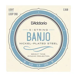DAddario EJ60 5-String Banjo Nickel Light 9-20