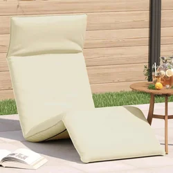 Sklopiva ležaljka za sunčanje krem boje 175x54x8,5 cm Oxford tkanina