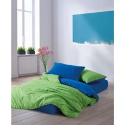 Sage - Zeleni, Plavi Zeleni Super King Posteljina Set