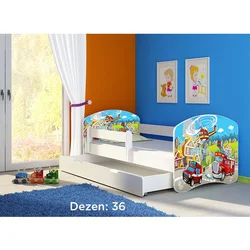 Deciji krevet ACMA II 140x70 F + dusek 6 cm WHITE36