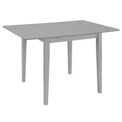 Vidaxl Raztegljiva jedilna miza MDF (80-120)x80x74 cm siva