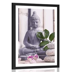 Plakat s paspartujem wellness Buda - 40x60 silver