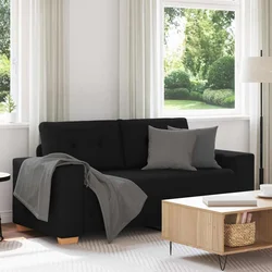 Dvosjed crne boje 180x77x82 cm tkanina