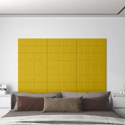Zidna uzglavlja 12 pcs Žuta 60 x 30 cm Baršun