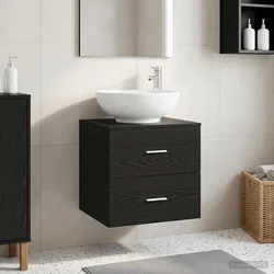 Umivaonik s policom Crni hrast 49,5 x 44,5 x 66,5 cm