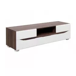 MATIS Dnevna soba VENETO TV Komoda - Tobacco - Belo sjaj 570455