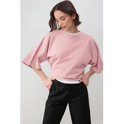 Trendyol Milla Ženska majica TWOSS26TS00047, Roze