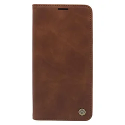 Maska za telefon LEATHER RETRO FLIP za Iphone 13 Pro Max, Tamnobraon