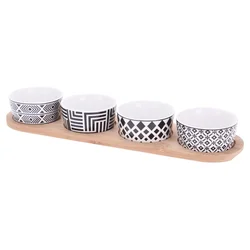 Excellent Houseware Servirni krožniki s pladnjem, komplet 5 kosov