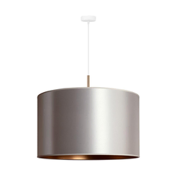 Duolla - Luster na sajli CANNES 1xE27/15W/230V prečnika 50 cm srebrna/bakrena