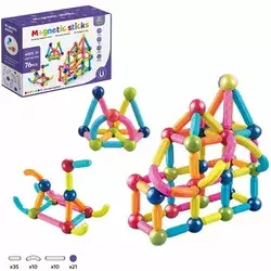 Magnetne kocke/štapići za slaganje 76pcs 11/43749