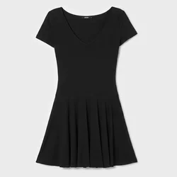 Cropp - Glatka mini haljina - CRNO