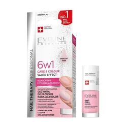 EVELINE - NAIL THERAPY 6in1 CARE&COLOUR SPARKLING PINK 5ml