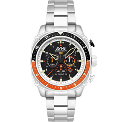AVI-8 AV-4100-11 Mens Watch Hawker Hunter Dual Time Chronograph 43mm 5ATM